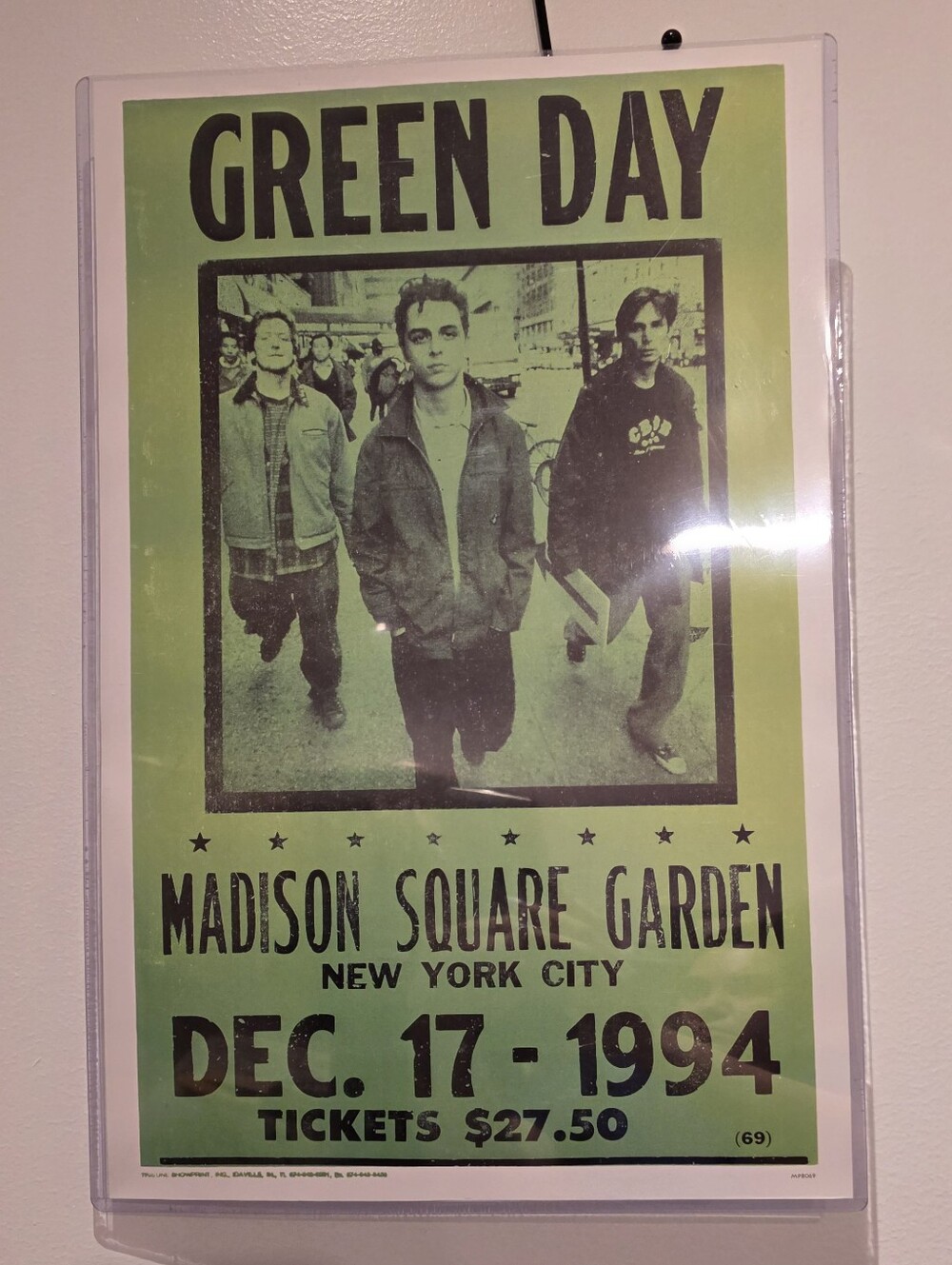 Vintage 1994 Green Day Madison Square Garden Concert Poster NYC